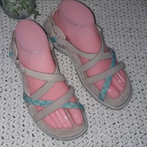 Skechers memory foam comfort strappy sandals size 8 EUC
